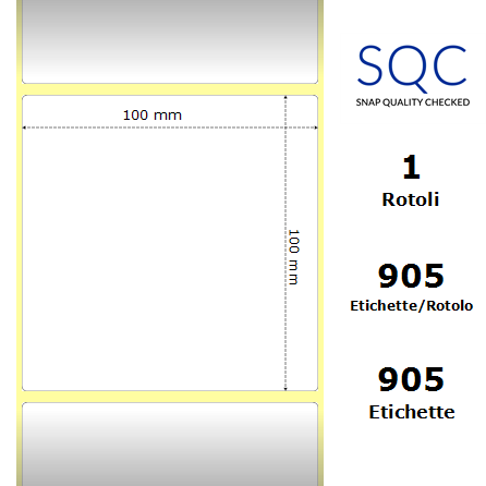 TT100100-RWPPG-25/127 - Etichette SQC  S-DESK-ST Polipropilene