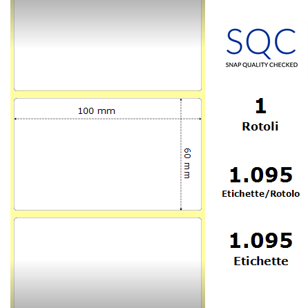 TT100060-POPU-40/124 - Etichette SQC Arancione S-DESK-PTC Carta