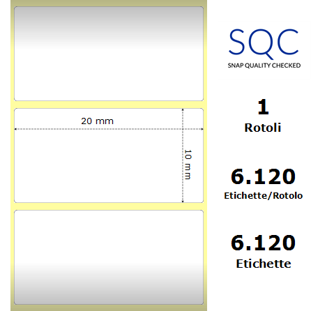 TT020010-PWPPG-25/127 - Etichette SQC  S-DESK-ST Polipropilene
