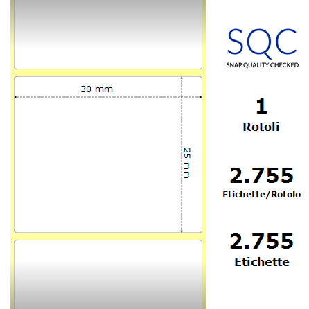 TT030025-PYPU-25/127 - Etichette SQC Giallo fluorescente S-DESK-PTC
