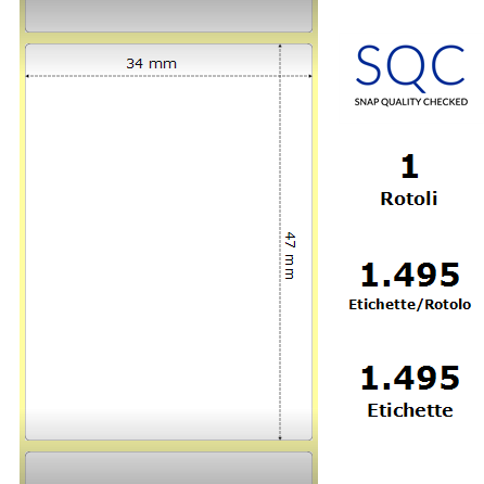 TT034047-PYPU-25/127 - Etichette SQC Giallo fluorescente S-DESK-PTC