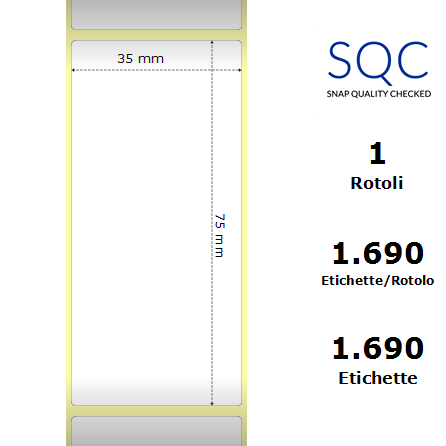 TT035075-PCPPG-40/150 - Etichette SQC Trasparente neutro S-HARD-STC