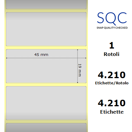 TT045019-PSPE-25/127 - Etichette SQC Argento S-FRICTION Poliestere