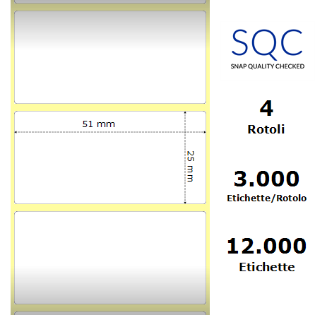 TT051025-PWPE-76/163-12000 - Etichette SQC  S-HARD-ST Poliestere
