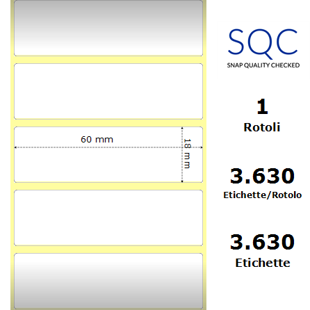 TT060018-PCPP-25/120 - Etichette SQC  S-DESK-ST Polipropilene
