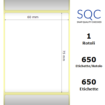 DT060074-PWPU-40/108 - Etichette SQC  S-DESK-PD Carta