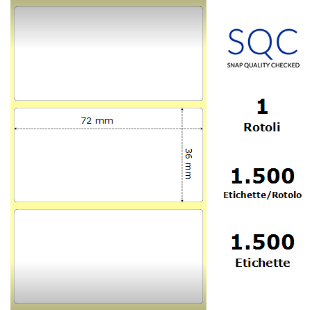 TT072036-PWPC-25/105 - Etichette SQC  S-DESK-PT Carta