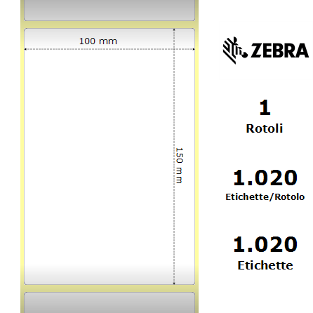 3006306-T/S - Etichette Zebra  Z-Perform 1000D Carta