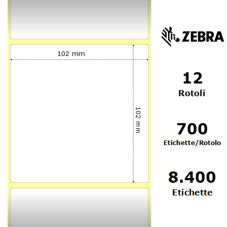 880191-101D - Etichette Zebra  Z-Perform 1000D Carta