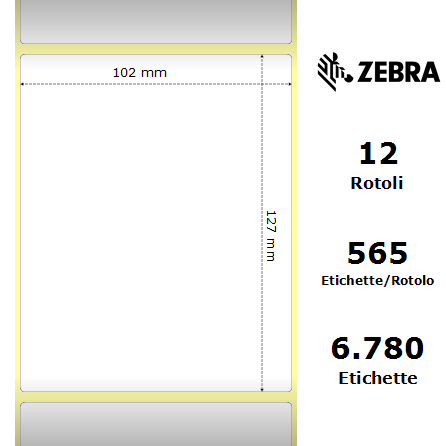 800264-505* - Etichette Zebra  Z-Select 2000D Carta