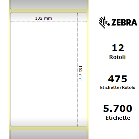 800294-605* - Etichette Zebra  Z-Perform 1000T Carta