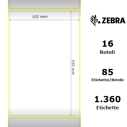 3012913-T - Etichette Zebra  Z-Perform 1000D Carta