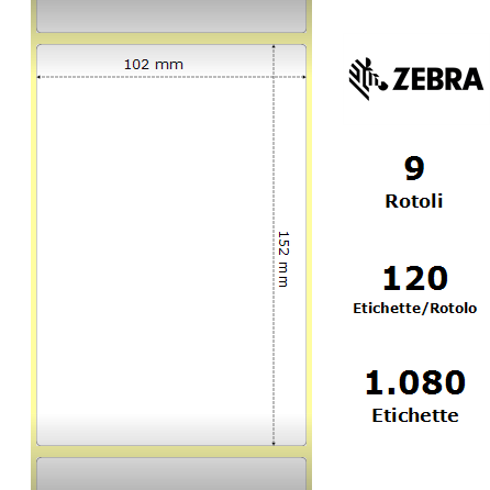3006293-T - Etichette Zebra  Z-Select 2000T Carta