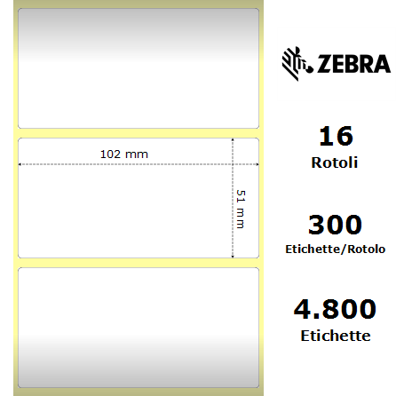 3003076* - Etichette Zebra  Z-Select 2000D Carta