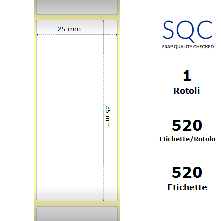 DT025055-PWPC-25/82 - Etichette SQC  S-DESK-PD Carta