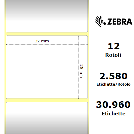 800271-105* - Etichette Zebra  Z-Select 2000T Carta