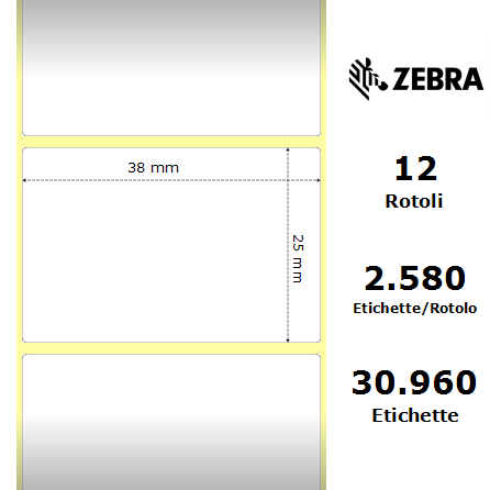 880003-025D - Etichette Zebra  Z-Perform 1000T Carta