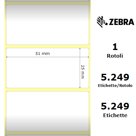 76535/S - Etichette Zebra  Z-Ultimate 3000T White Poliestere