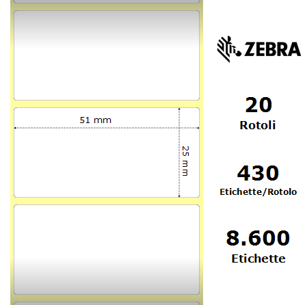 3007842-T - Etichette Zebra  Z-Perform 1000D Carta