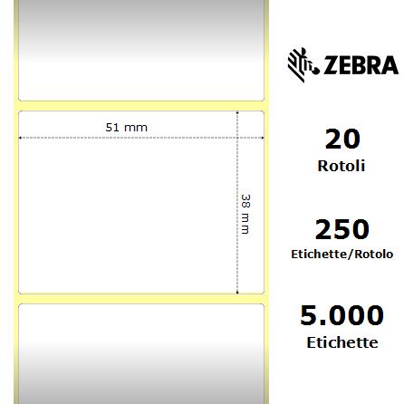 3003060 - Etichette Zebra  Z-Select 2000D Carta
