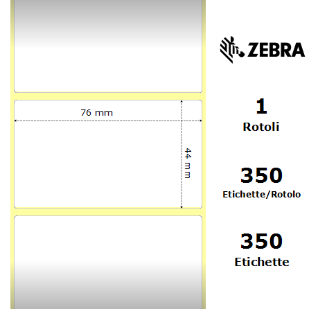 3004840-T*/S - Etichette Zebra  Z-Select 2000D Removable Carta