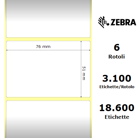 3005807* - Etichette Zebra  Z-Perform 1000D Carta