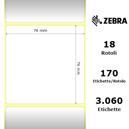 3002087* - Etichette Zebra  Z-Select 2000D Carta