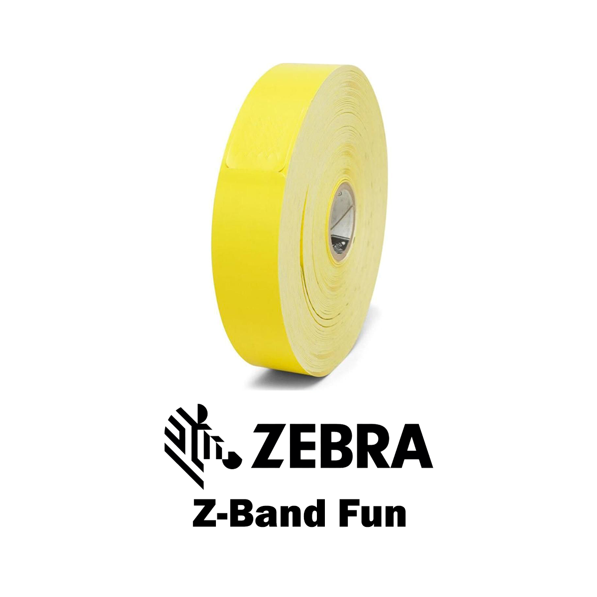 10012712-2 - Braccialetti Zebra Giallo Z-Band Fun Polipropilene 