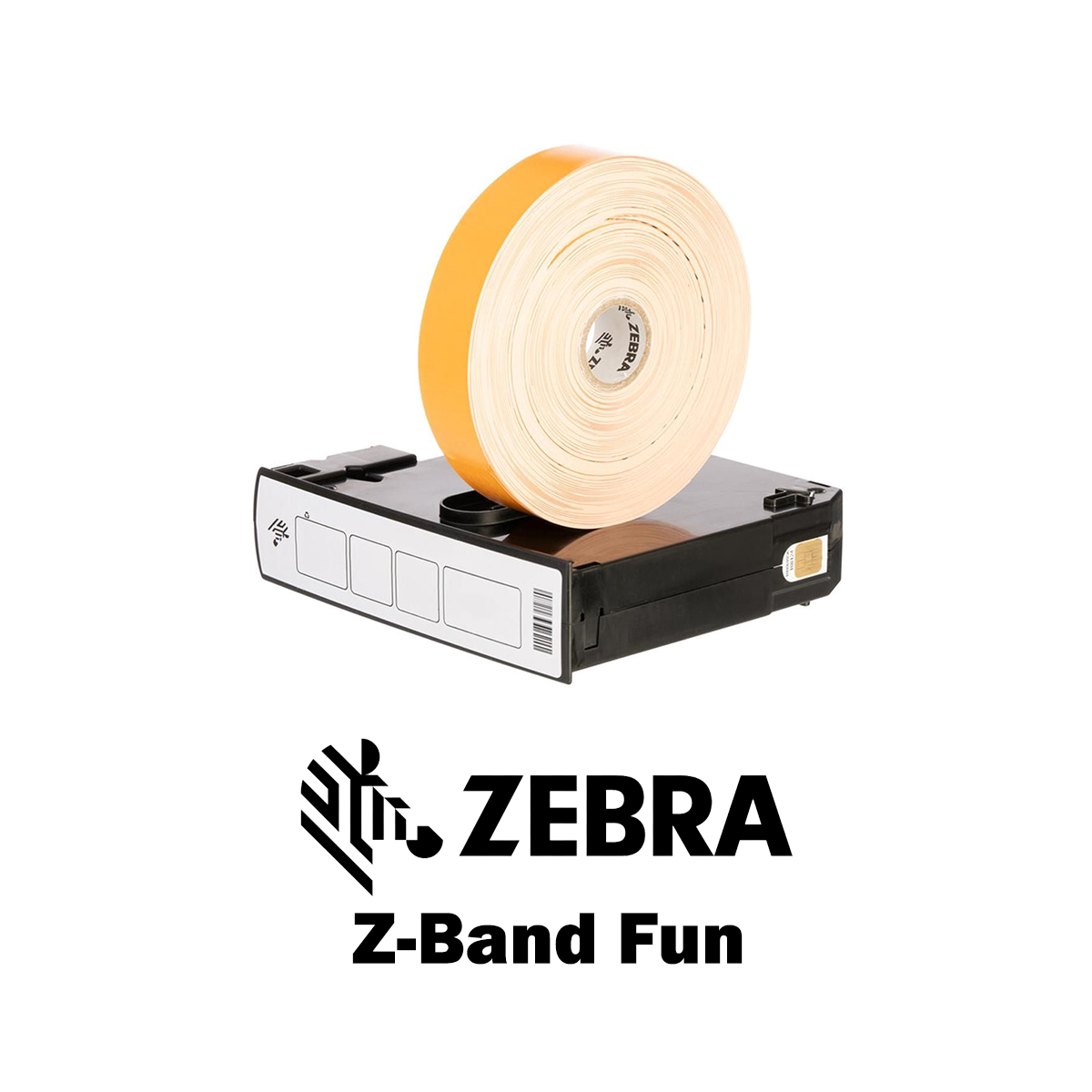 10012713-6K - Braccialetti Zebra Arancione Z-Band Fun Polipropilene 